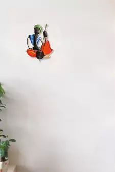 Musician Tribal Man Playing Veena Wall Hanging