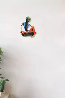 Musician Tribal Man Playing Dholak Wall Hanging