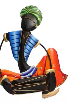 Musician Tribal Man Playing Dholak Wall Hanging