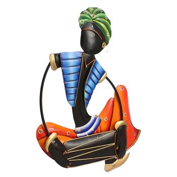 Musician Tribal Man Playing Dholak Wall Hanging 5