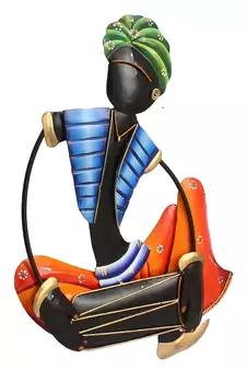 Musician Tribal Man Playing Dholak Wall Hanging