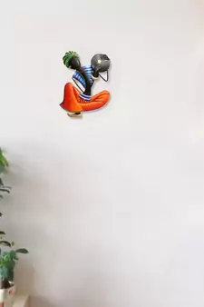 Musician Tribal Man Playing Tapli Wall Hanging