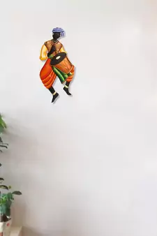 Musician Tribal Man Iron Wall Hanging