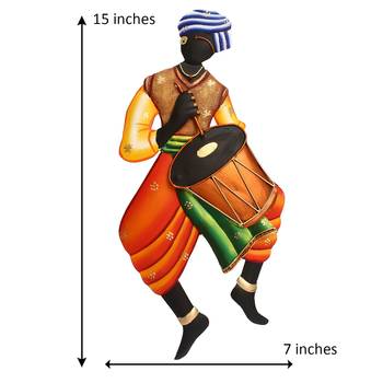 Musician Tribal Man Iron Wall Hanging 4