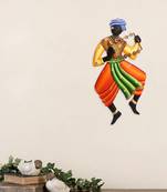 Musician Tribal Man Iron Wall Hanging