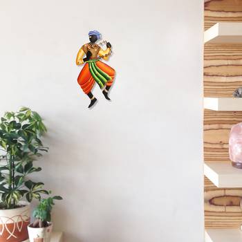 Musician Tribal Man Iron Wall Hanging 2