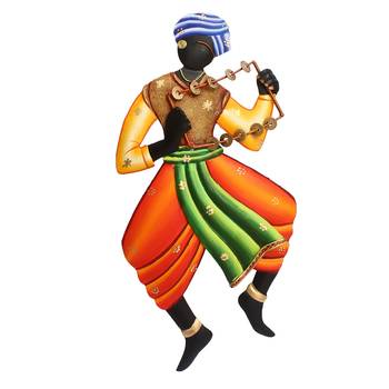 Musician Tribal Man Iron Wall Hanging 3