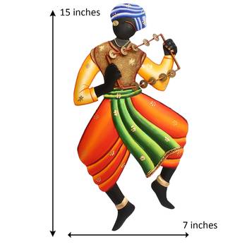 Musician Tribal Man Iron Wall Hanging 4