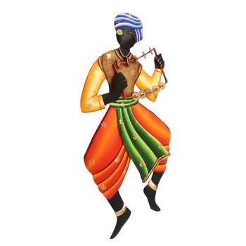 Musician Tribal Man Iron Wall Hanging 5