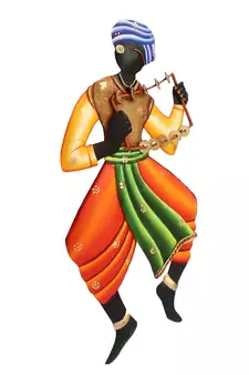 Musician Tribal Man Iron Wall Hanging