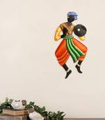 Musician Tribal Man Iron Wall Hanging