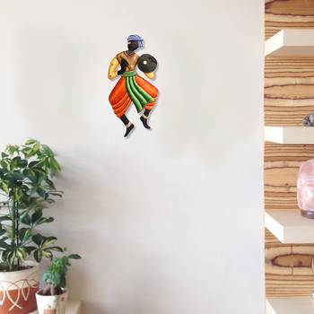 Musician Tribal Man Iron Wall Hanging 2
