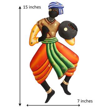 Musician Tribal Man Iron Wall Hanging 4