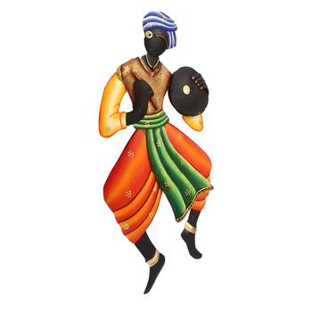Musician Tribal Man Iron Wall Hanging 5
