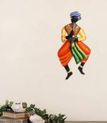 Musician Tribal Man Iron Wall Hanging