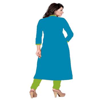 Blue embroidered cotton salwar 2