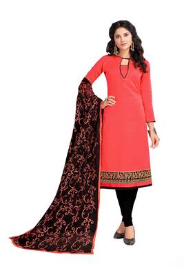 Pink embroidered cotton salwar 1