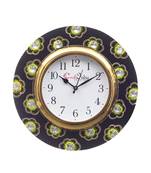 Analog Wall Clock        (Red & Green, With Glass)