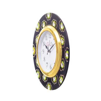 Analog Wall Clock        (Red & Green, With Glass) 4