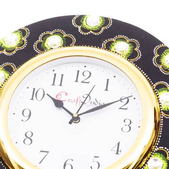 Analog Wall Clock        (Red & Green, With Glass) 5