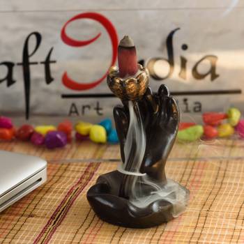 Smoke Fountain with 10 Backflow Cone Decorative Incense Holder 1
