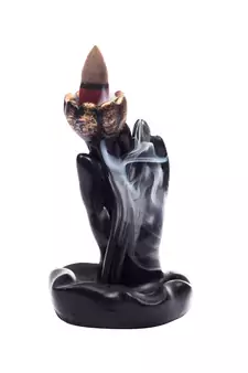Smoke Fountain with 10 Backflow Cone Decorative Incense Holder