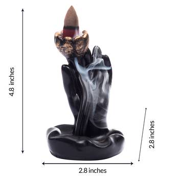 Smoke Fountain with 10 Backflow Cone Decorative Incense Holder 3