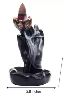 Smoke Fountain with 10 Backflow Cone Decorative Incense Holder