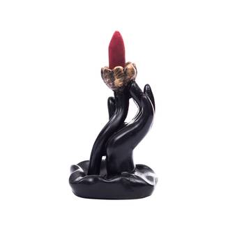 Smoke Fountain with 10 Backflow Cone Decorative Incense Holder 5