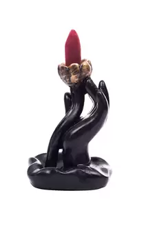 Smoke Fountain with 10 Backflow Cone Decorative Incense Holder