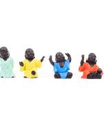 Handcrafted Set of 4 Meditating Buddha- For Home Deco