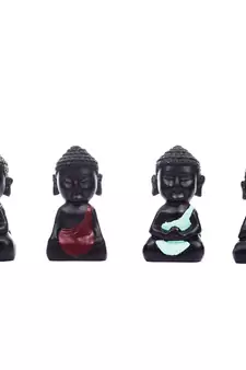 Handcrafted Set of 4 Meditating Buddha- For Home Decor