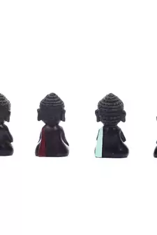 Handcrafted Set of 4 Meditating Buddha- For Home Decor