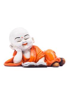 Polyresin Resting Buddha(Orange)