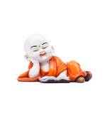 Polyresin Resting Buddha(Orange)