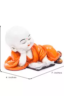 Polyresin Resting Buddha(Orange)