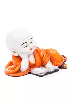 Polyresin Resting Buddha(Orange)