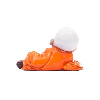 Polyresin Resting Buddha(Orange) 4