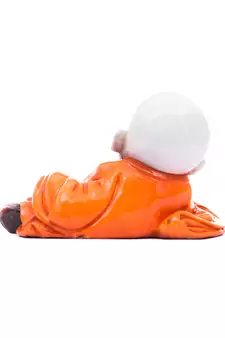Polyresin Resting Buddha(Orange)