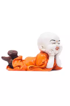 Polyresin Resting Buddha(Orange)