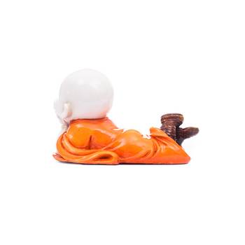 Polyresin Resting Buddha(Orange) 4