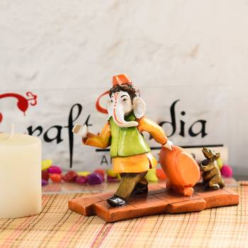 e craft india marble look shri ganesh statue multicolor 1