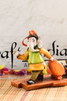 e craft india marble look shri ganesh statue multicolor