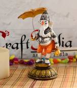 E Craft India Decorative Ganesha Figurine - Marble Finish, Multicolor, 8×4×4 in