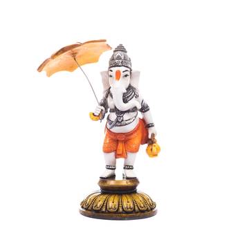 E Craft India Decorative Ganesha Figurine - Marble Finish, Multicolor, 8  4  4 in 2