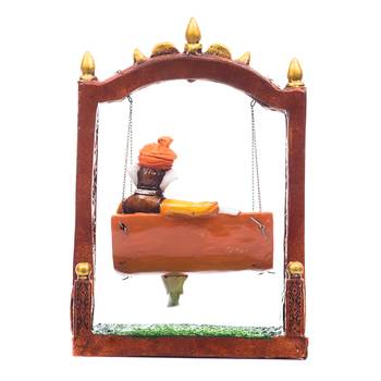 ecraftindia multicolor ganesha figurine for home decor - 12 inch 4