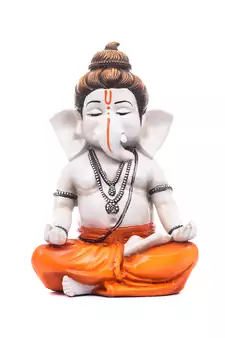E Craft India Ganesha Statue Marble Multicolor 6 Inch