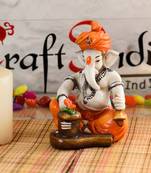 e craft india lord ganesha shiv pooja decorative multicolor showpiece 6 inch