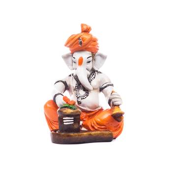 e craft india lord ganesha shiv pooja decorative multicolor showpiece 6 inch 2