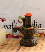 6.5 Inch Black Marble Shiva Shivling Showpiece